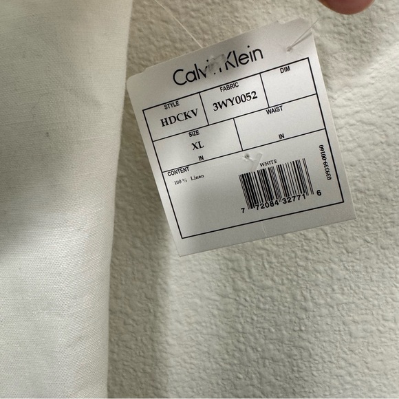 Calvin Klein Linen Off White Vest - Picture 4 of 5